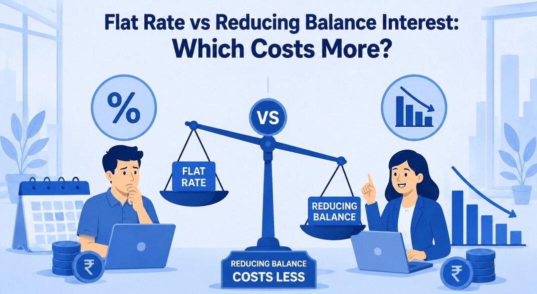 Comparison of flat rate vs reducing balance interest