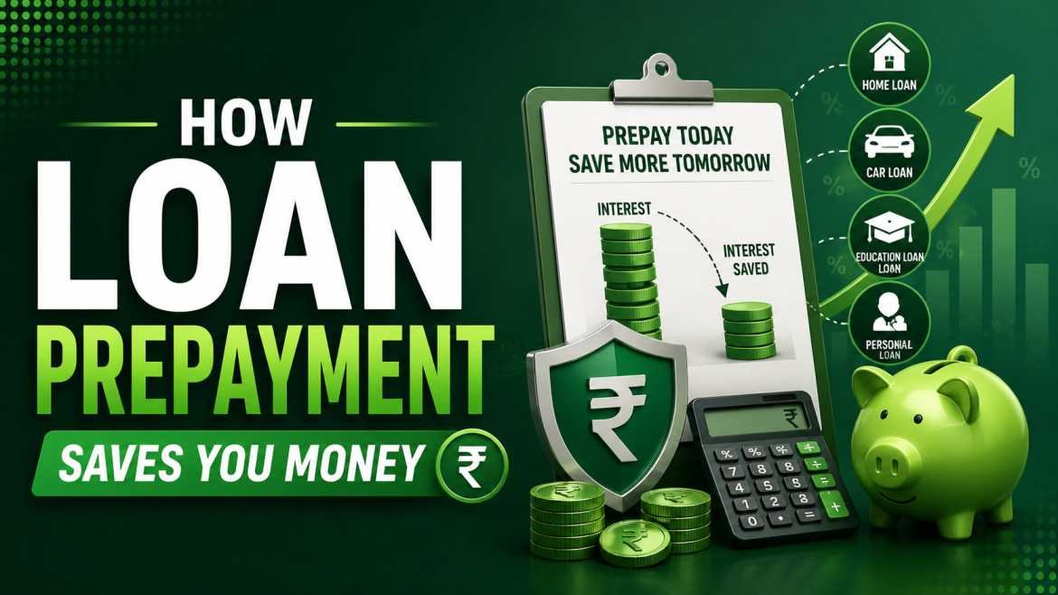 Graph showing interest saved via prepayment