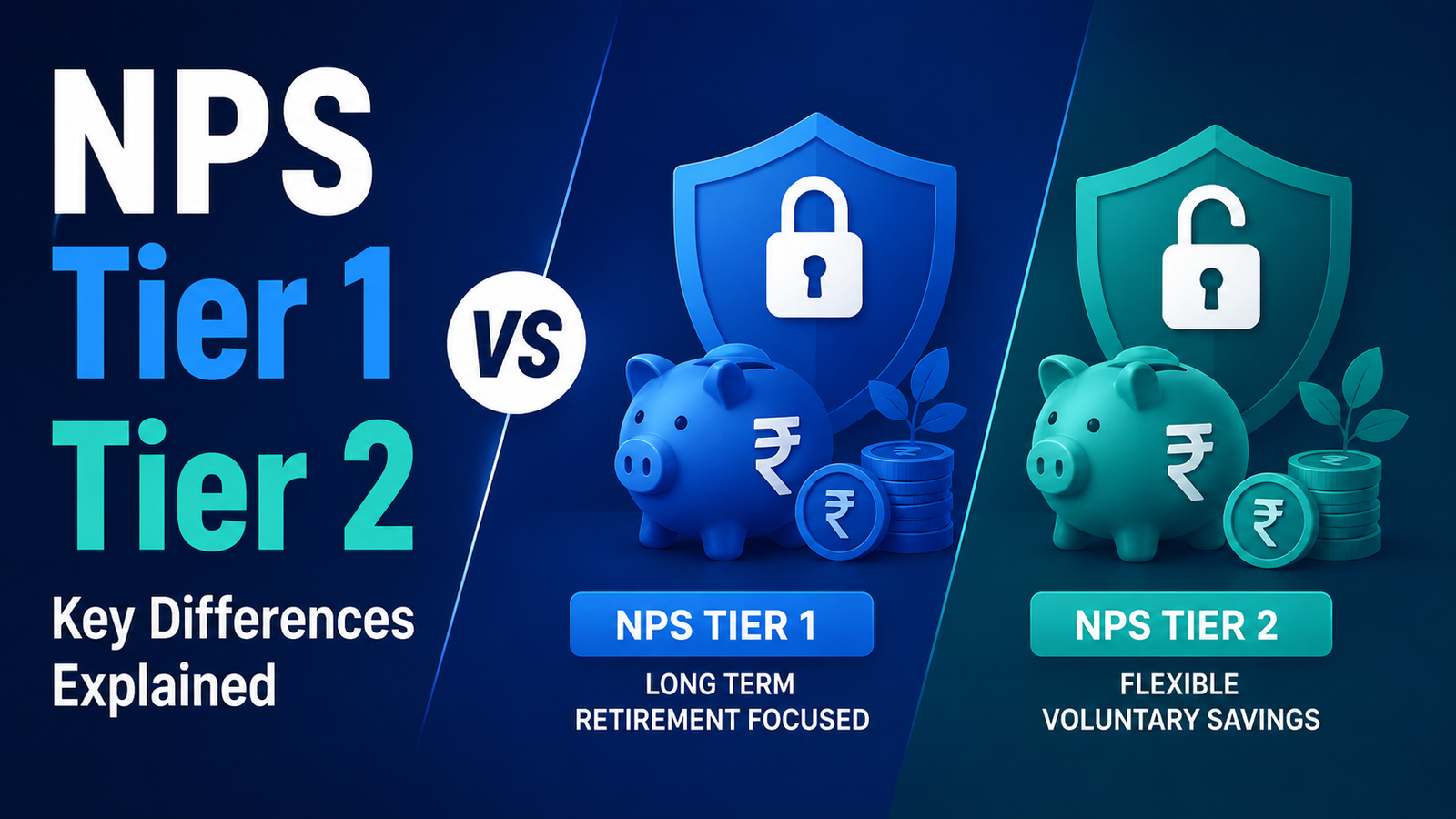 NPS Tier 1 vs Tier 2 comparison illustration